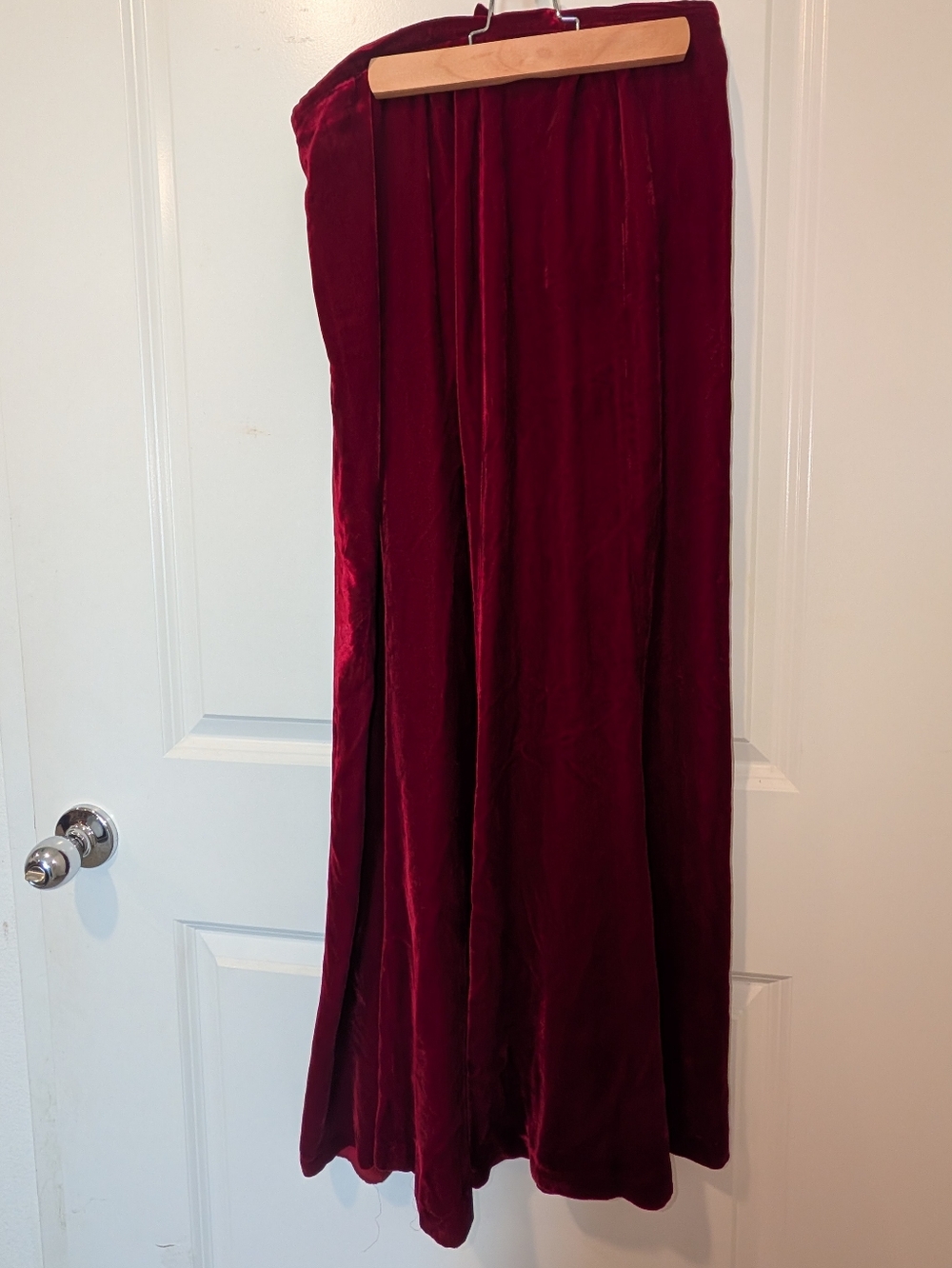 Vintage Y2k Slip Velvet Skirt Maxi